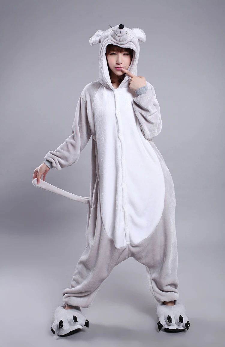 Пижамы Крыса Мышь комбинезоны косплей костюм толстовки удобные пижамы взрослые животные унисекс мышь комбинезон