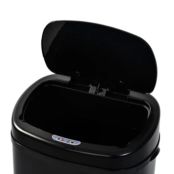

48 l auto open close trash can sensor waste bin touchless dustbin stainless steel inner plastic buket