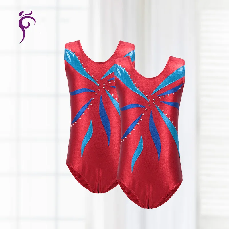 

New Style Children/Adult Vest Gym Outfit Dancing Dress Costume One-piece Multi-color Diamond Set