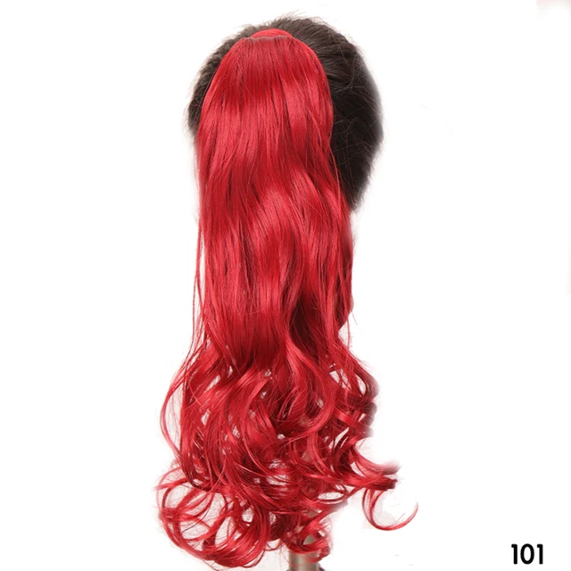 MSTN 24 Inches Long Synthetic Straight Ponytails for Women Natural Clip In Ponytail Hair Extension Hairpieces Blonde Fake Hair 0019-101