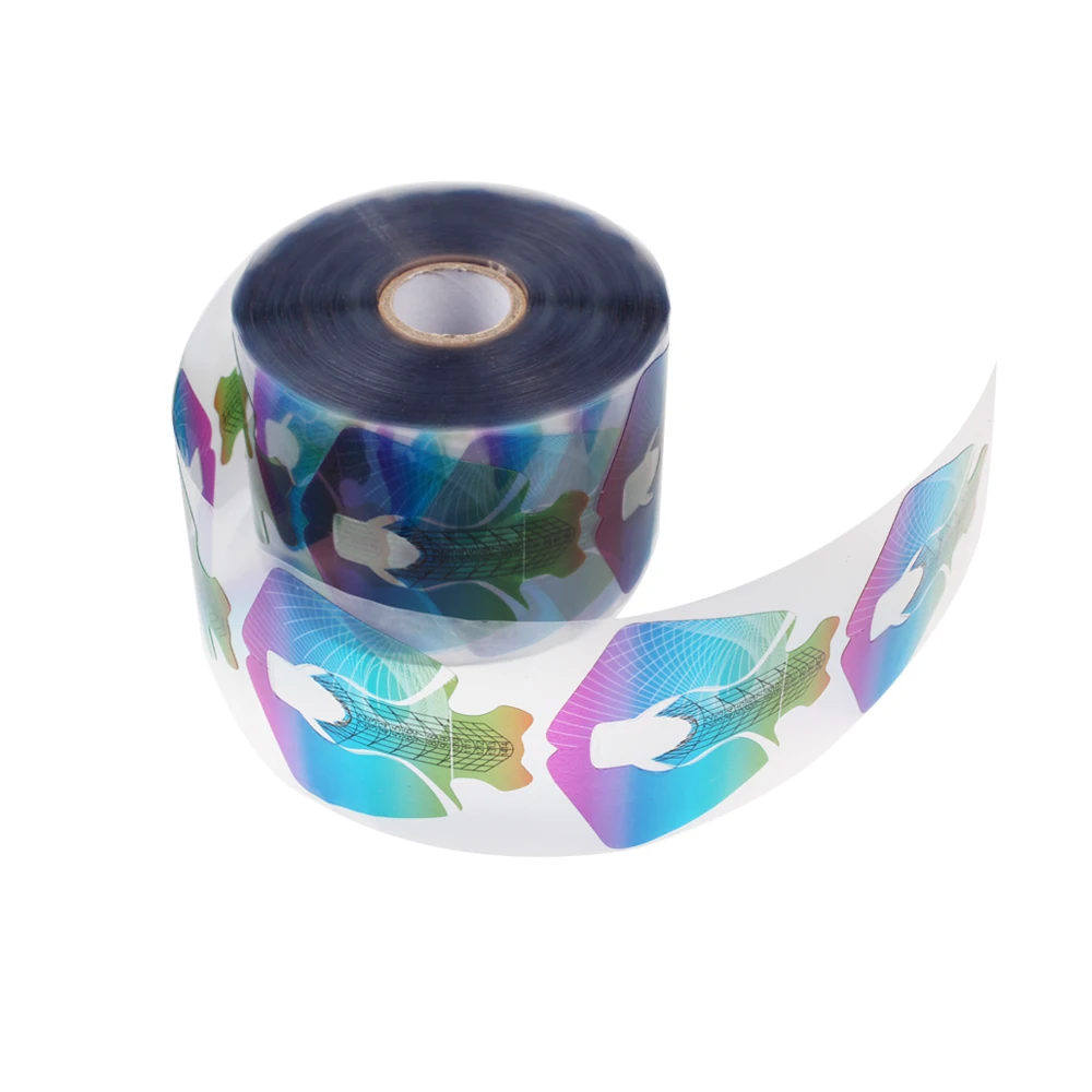 Etiqueta do Unha Ferramentas de Gel Guia para Unhas Salão de Beleza Iridescente Transparente Forma uv Unha Art Dica Extensão Jt202 500 Pçs - Set 2 500 pçs set transparente iridescente prego formulário