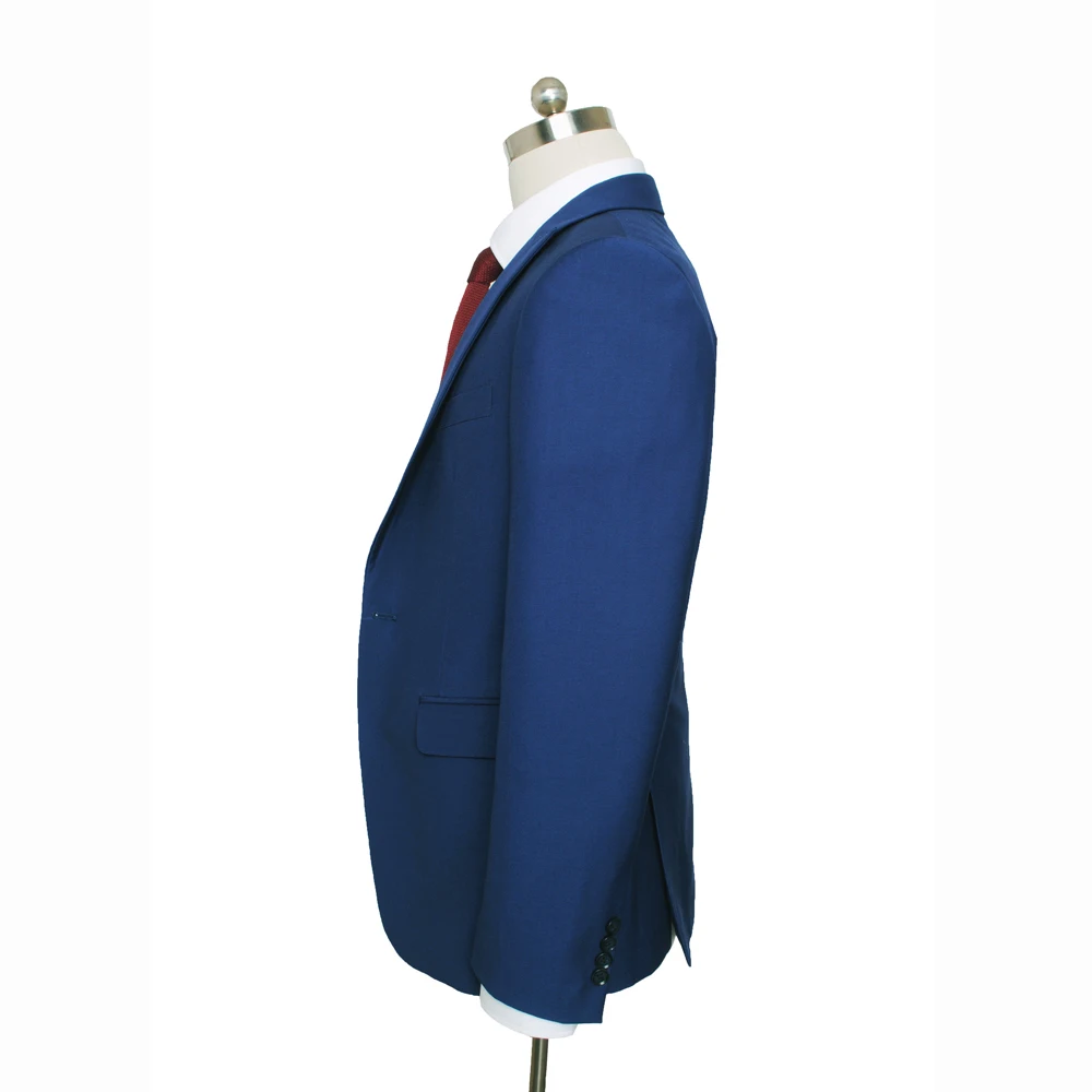Синий мужской костюм Slim Fit Повседневный на заказ мужские свадебные вечерние костюмы