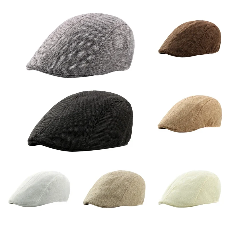 Берет кепка для женщин мужчин полиэстер Простой британский стиль регулируемый дышащий встроенный Эластичный Напульсник шляпа Открытый Унисекс головной убор
