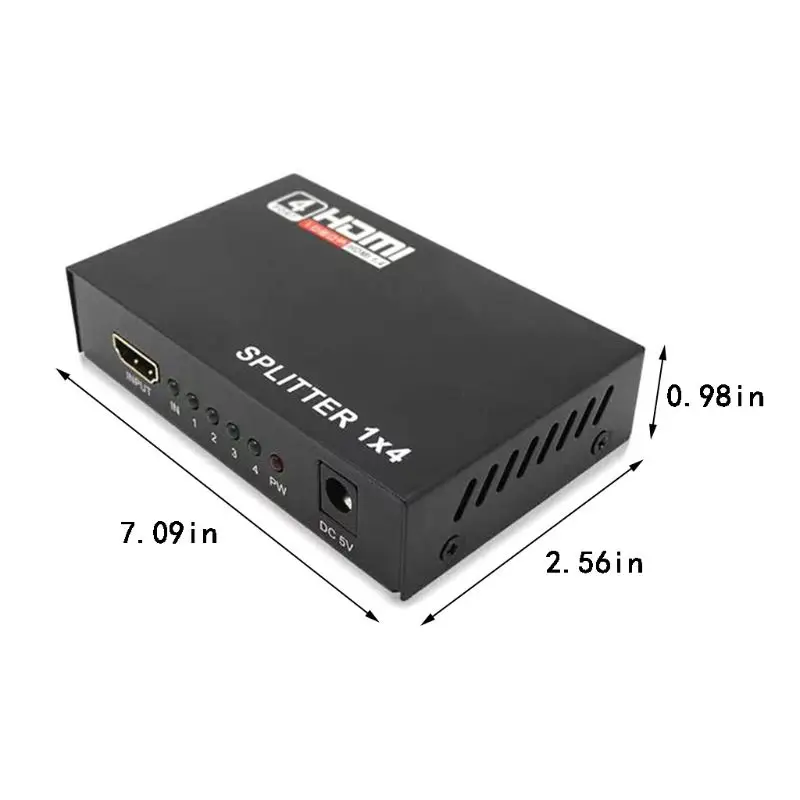 HD 4K 4 порта HDMI сплиттер коммутатор 1080P 3D 1 в 4 из концентратор 1x4 Ретранслятор адаптер A5YA