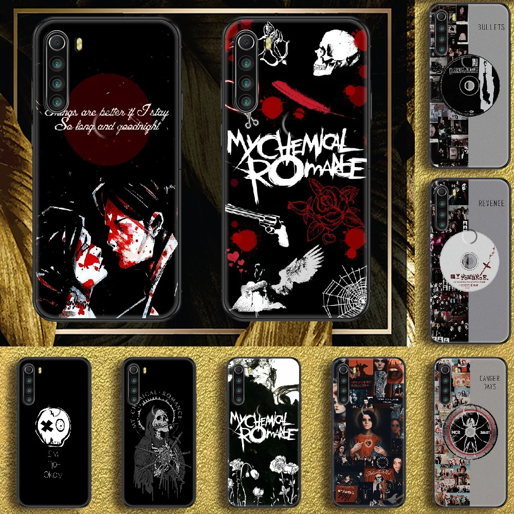 My Chemical Romance Rock Band чехол для телефона Xiaomi Redmi Note 7 7A 8 8T 9 9A 9S 10 K30 Pro Ultra черный из ТПУ