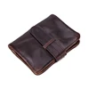 Genuine Leather Men's Wallet Retro Oil Wax Leather Wallet Men Casual Short Small Purses Man Card Holder Coin Purses 1