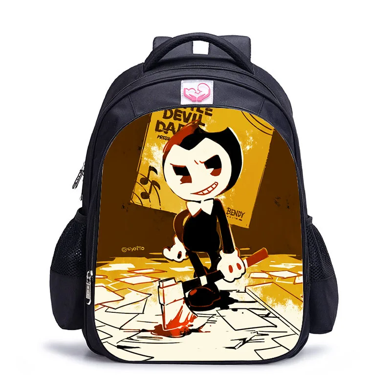 Рюкзак Bendy and The Ink Machine, школьная сумка, дорожная сумка для мальчиков и девочек, милые школьные сумки, школьный рюкзак для девочек