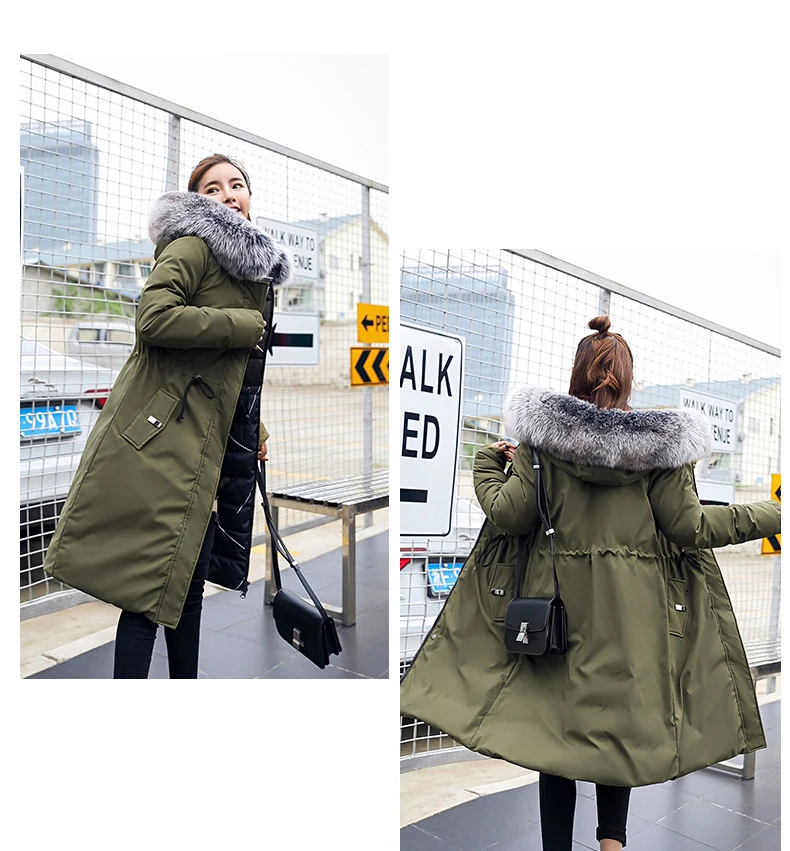 X-Long, Новое поступление, модная женская зимняя куртка, двухсторонняя одежда, теплое плотное Женское пальто, длинное пальто, парка, женские куртки
