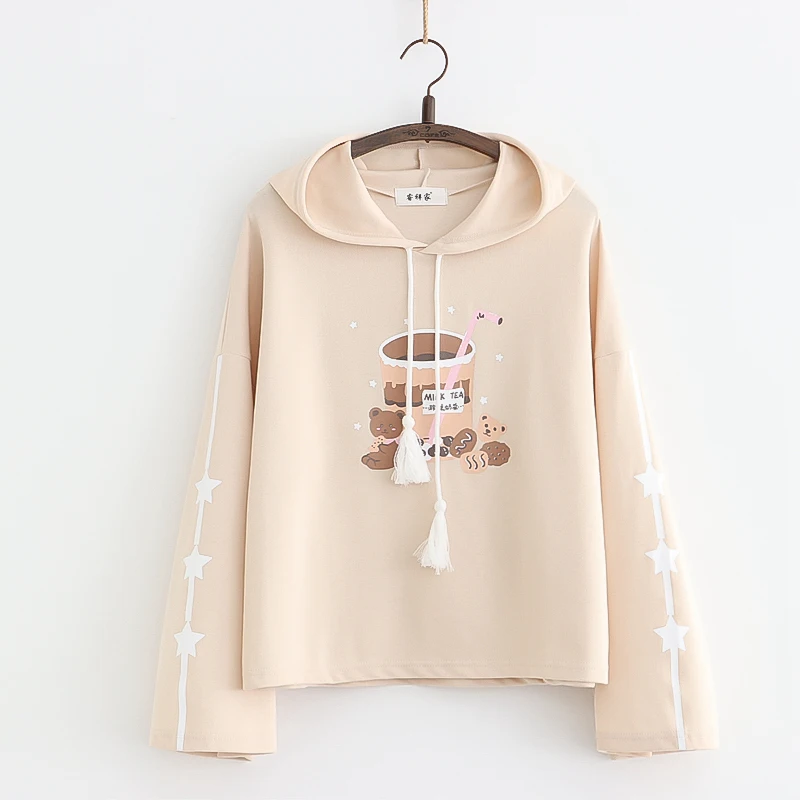 Kawaii Bear Milk Tea Harajuku Hoodie - Limited Edition