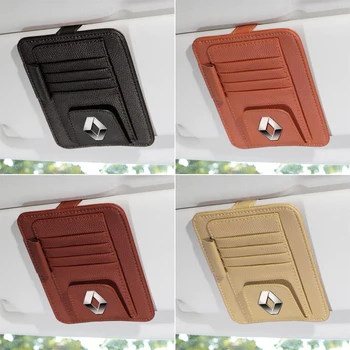 

Car Vehicle Sun Visor Sunglasses Eyeglasses Glasses Holder Clip Credit Card Package ID Storage Bag for Renault koleos duster
