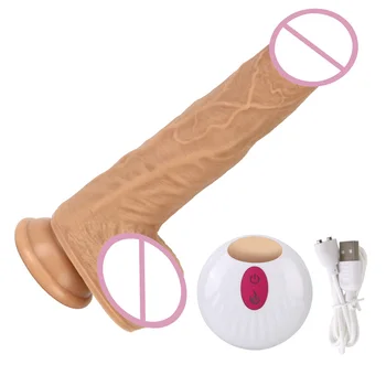 VATINE Heating Penis Vibrator Automatic Telescopic Rotating Dildo With Strong Sucker Female Masturbation Sex Toys For Women 6