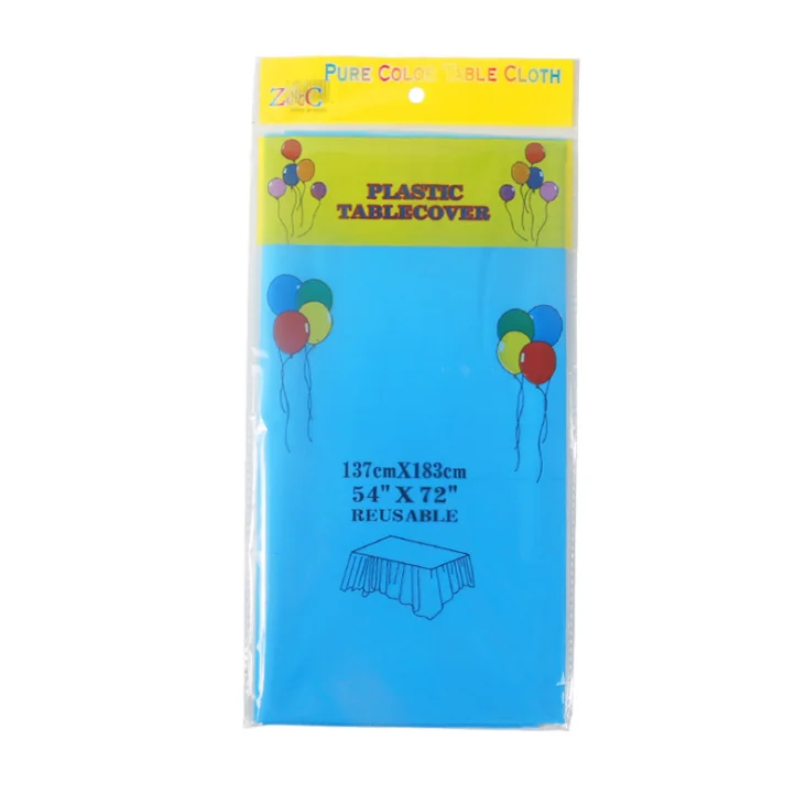 lightblue 1 шт./лот, однотонный цвет, красный, синий, розовый, золотой, серебряный, для свадебного украшения, пластиковый чехол на стол, скатерть для вечеринки на день рождения, для детского душа, карты - Цвет: lightblue