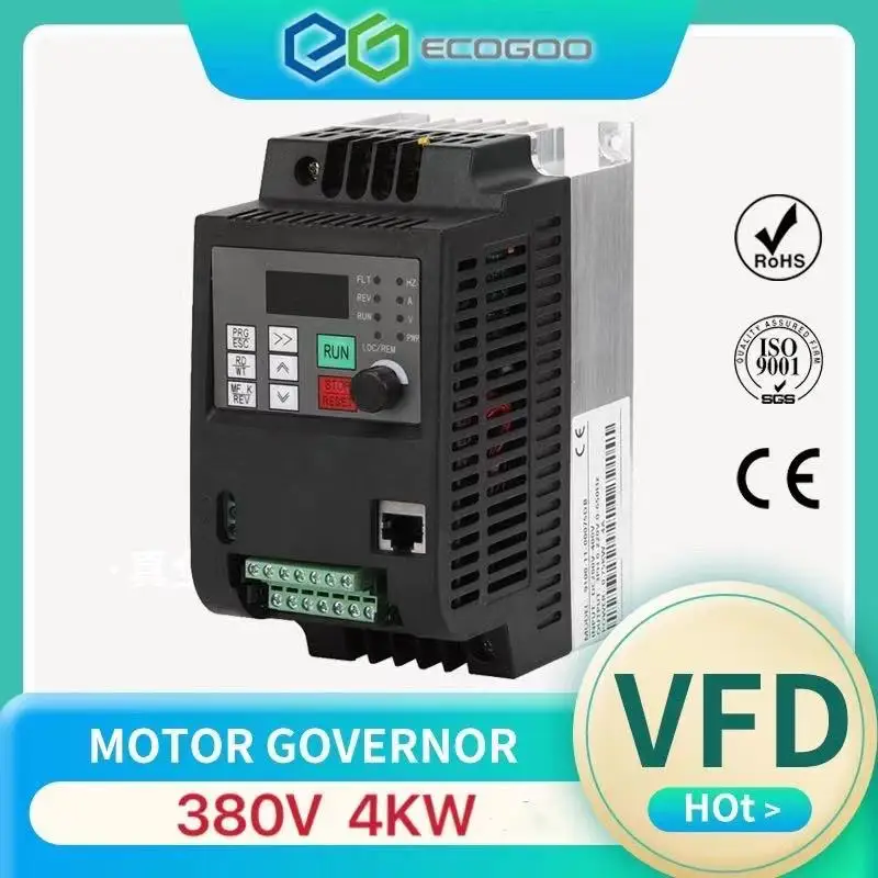

3KW/4KW 380V VFD Frequency Inverter 3 Phase Input 3Phase Triphase Output Motor Speed Control Frequency Drive Converter 50/60Hz