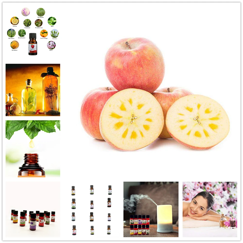 Чистое яблоко эфирные масла 10 мл увлажнитель диффузор Массаж Оранжевый перечной
