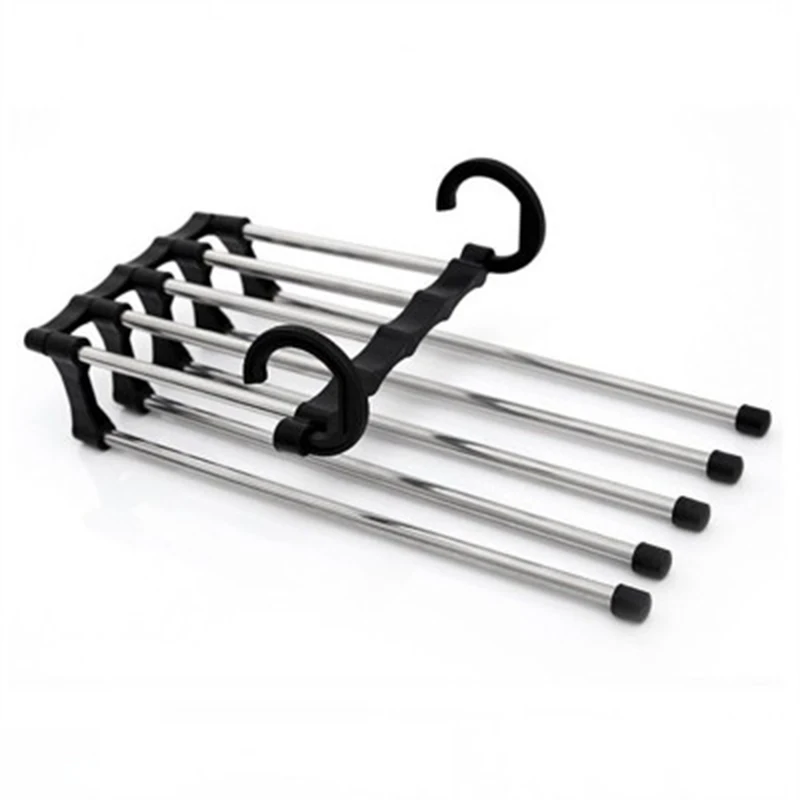 

1xAnti-Slip Multiple Layer Trousers Pants Hanger Closet Rack S-Type 5 Layers