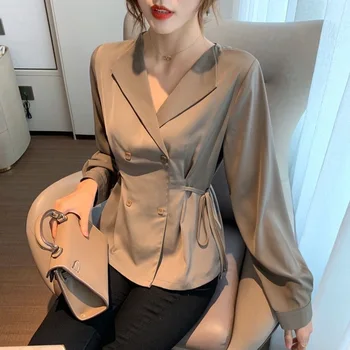 

GOOHOJIO 2020 New Autumn Office Lady Blazer for Women Loose Temperament Women Blazers Casual Oversized Fashionable Jacket Women