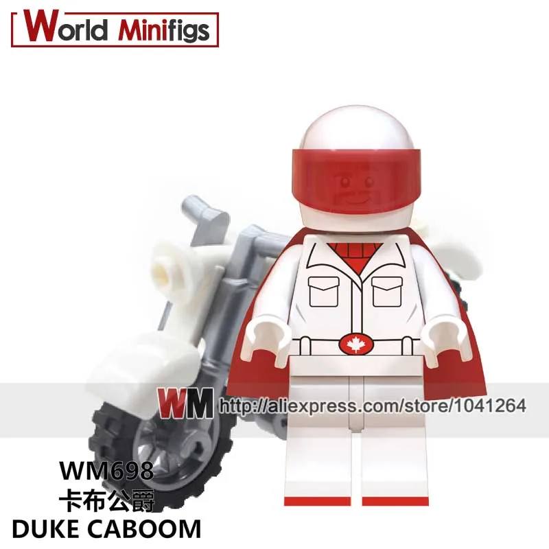 Лиловый Одиночная История игрушек Bo Peep Gaby Baby Duke Caboom Рик Морти Симпсон дикая Росомаха Marshmellow Игра ссылка строительные блоки детские игрушки - Цвет: Лиловый