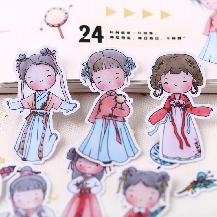 38 шт. древние наклейки для скрапбукинга девочек книга студентов детские игрушки