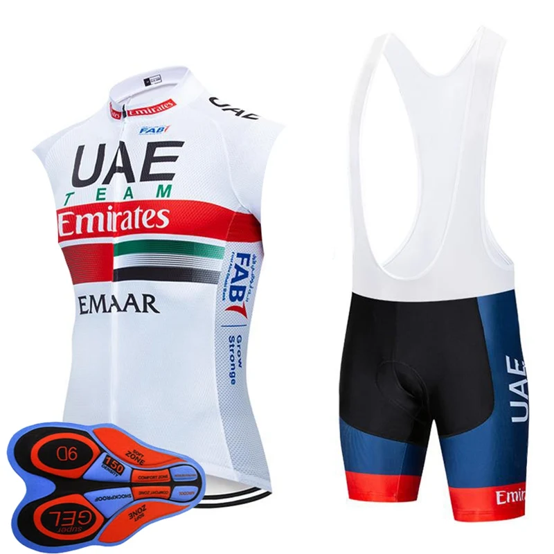 high quality team summer sleeveless bike jersey cycling clothing men quick dry bicycle shirt bib shorts suit sport uniform Y0926 - Цвет: 01