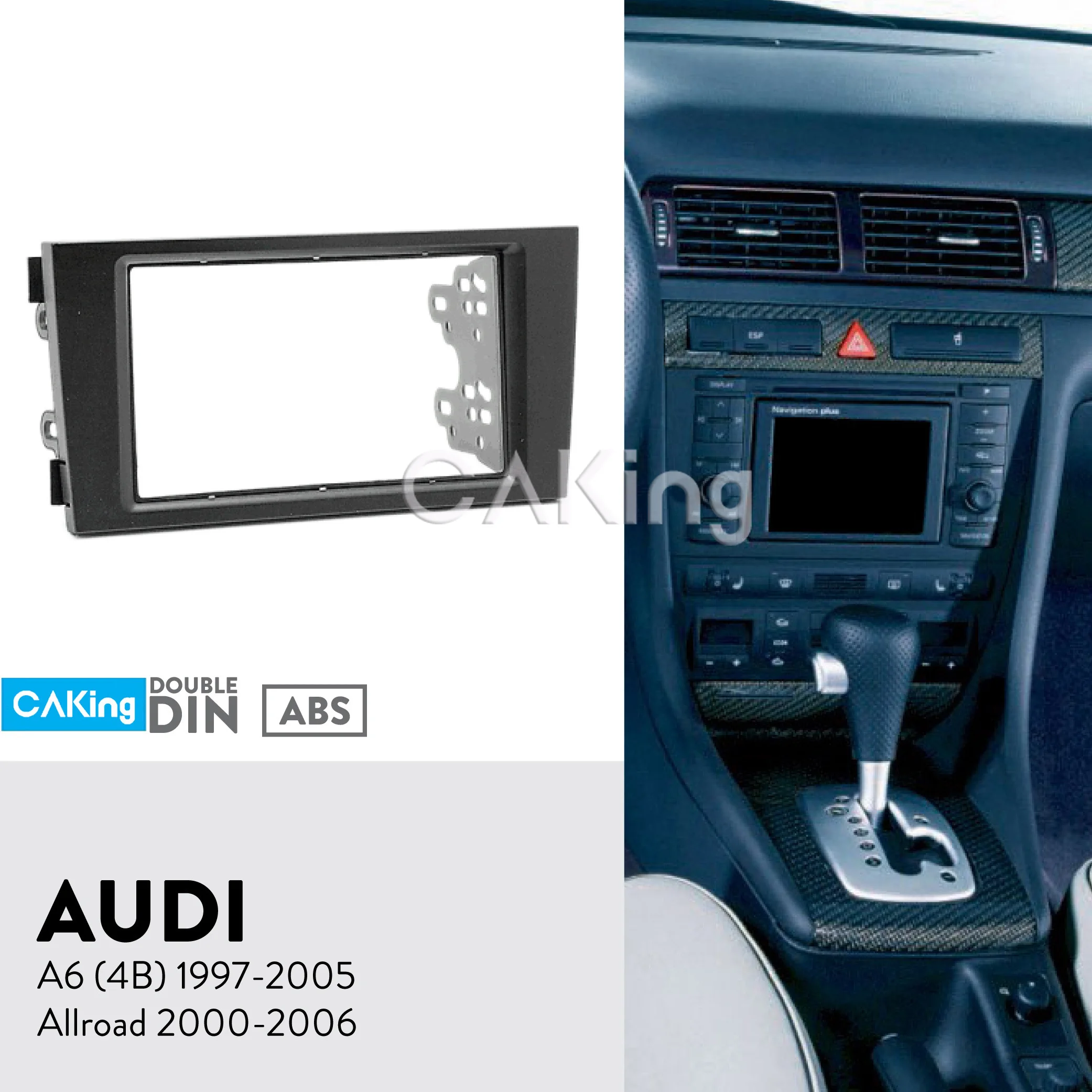 2DIN Автомобильная фасция Радио панель для Audi A6 (4B) 1997-2005 Allroad 2000-2006 комплект фитинга