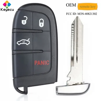 

KEYECU OEM Smart Prox Remote Control Car Key With 3+1 4 Buttons - FOB for Chrysler 200 2015-2017, 300 2019 FCC ID: M3N-40821302