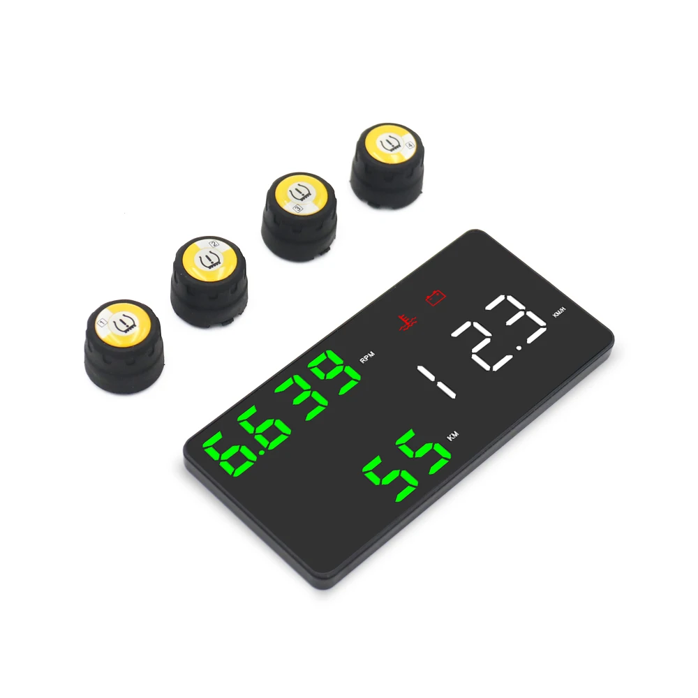 V612 HUD Bluetooth датчик давления в шинах монитор TPMS головной дисплей+ 4* внешний датчик s автомобильные аксессуары