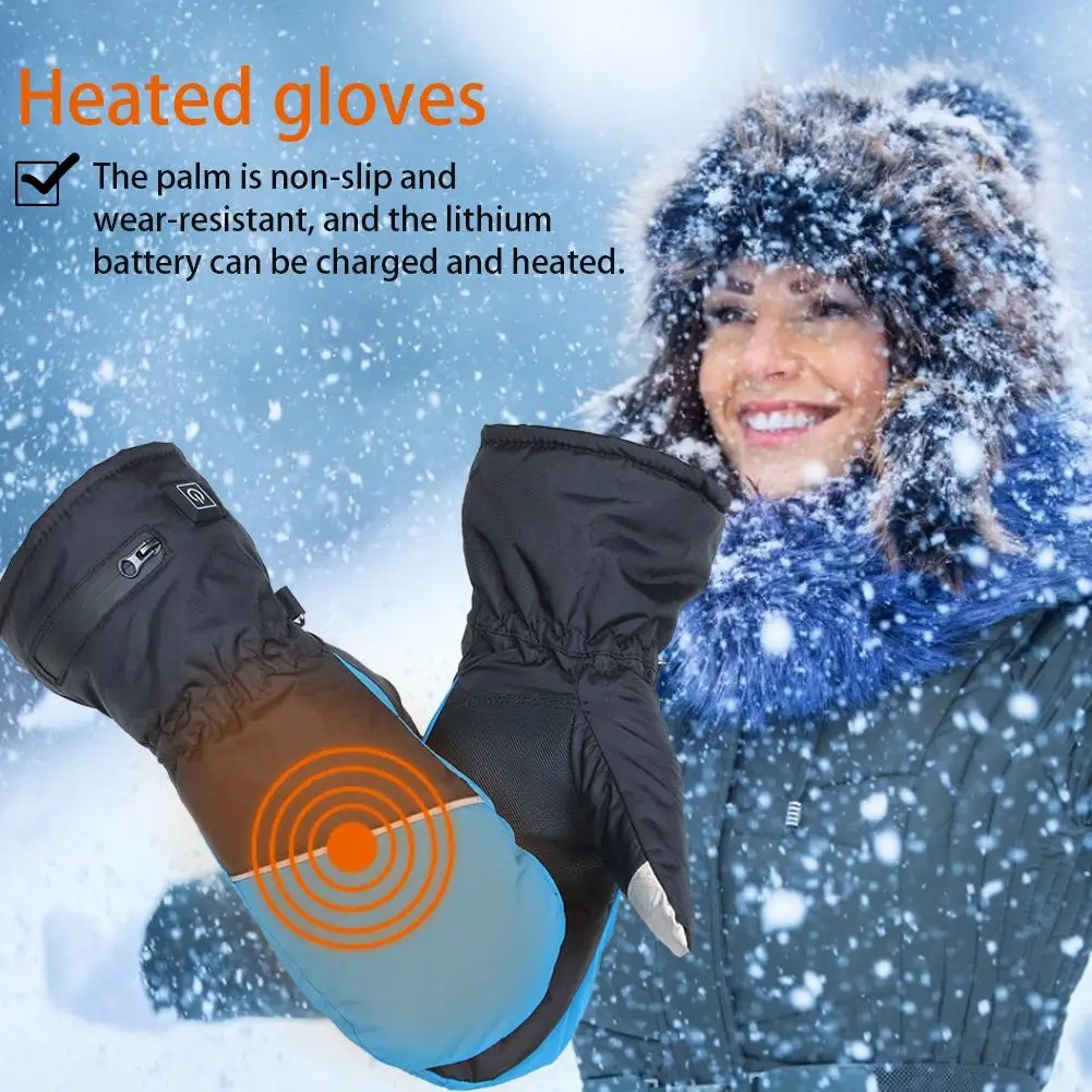 

Winter Warmer Heated Gloves Waterproof Windproof Electric Rechargeable Insulated Touch Screen Ski Heating Gloves For Women Men
