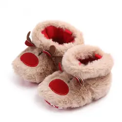 Inverno do bebê meninas meninos grosso anti skid quente veados sapatos da criança infantil botas acolchoadas botas da criança menina e menino sapatos de inverno