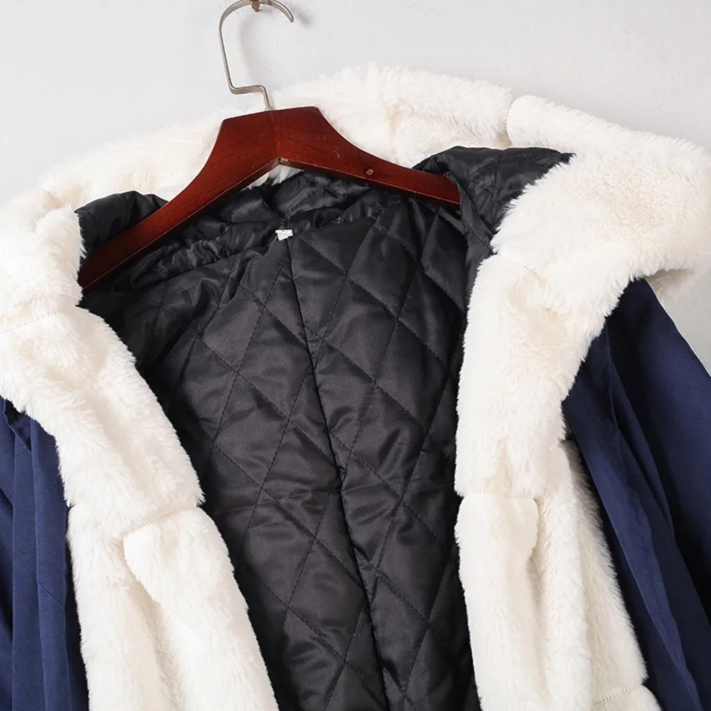 Женское зимнее пальто высокого качества из искусственного меха с капюшоном, Свободное пальто, роскошное длинное теплое пальто, женские толстые плюшевые пальто больших размеров 904