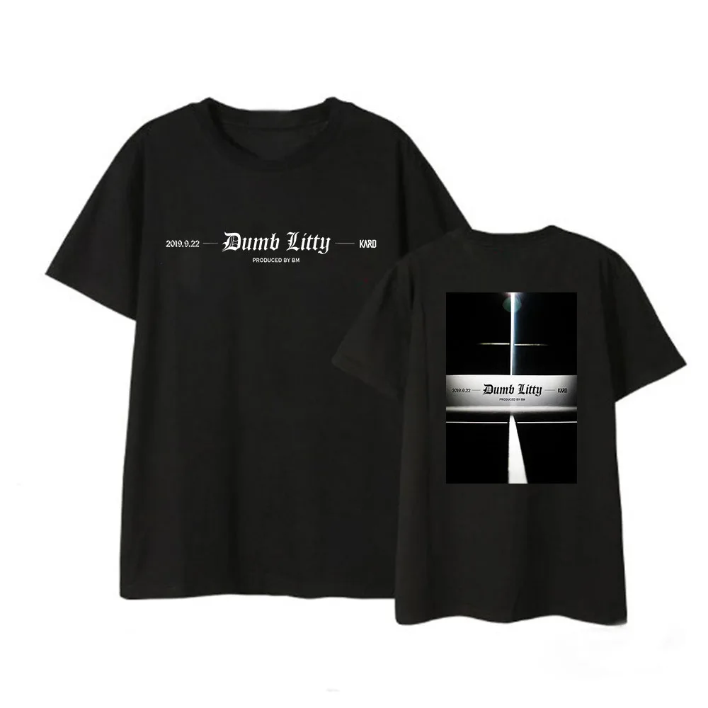 

Kpop KARD K.A.R.D DUMB LITTY Album Shirts Hip Hop Casual Loose Clothes Tshirt T Shirt Short Sleeve Tops T-shirt DX1218