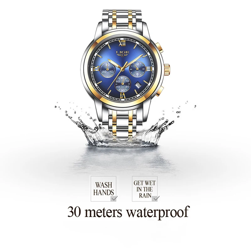 Lige New Rose Gold Women Watch Business Quartz Watch Ladies Top Brand Luxury Female Wrist Watc-2