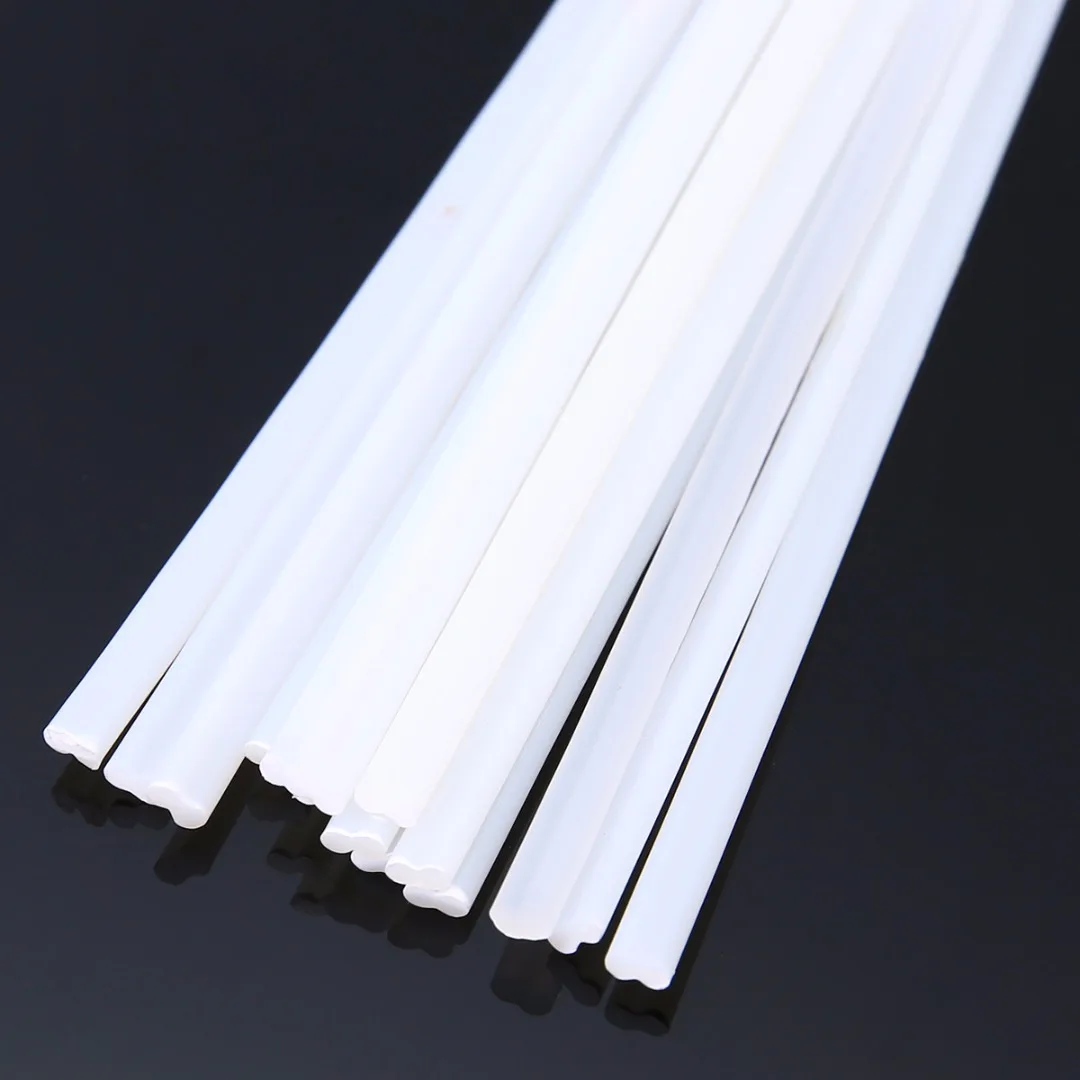 50pcs Plastic Welding Rods Bumper Repair ABS/PP/PVC/PE Welding Sticks Welding Soldering Supplies Grey White Black Beige Color