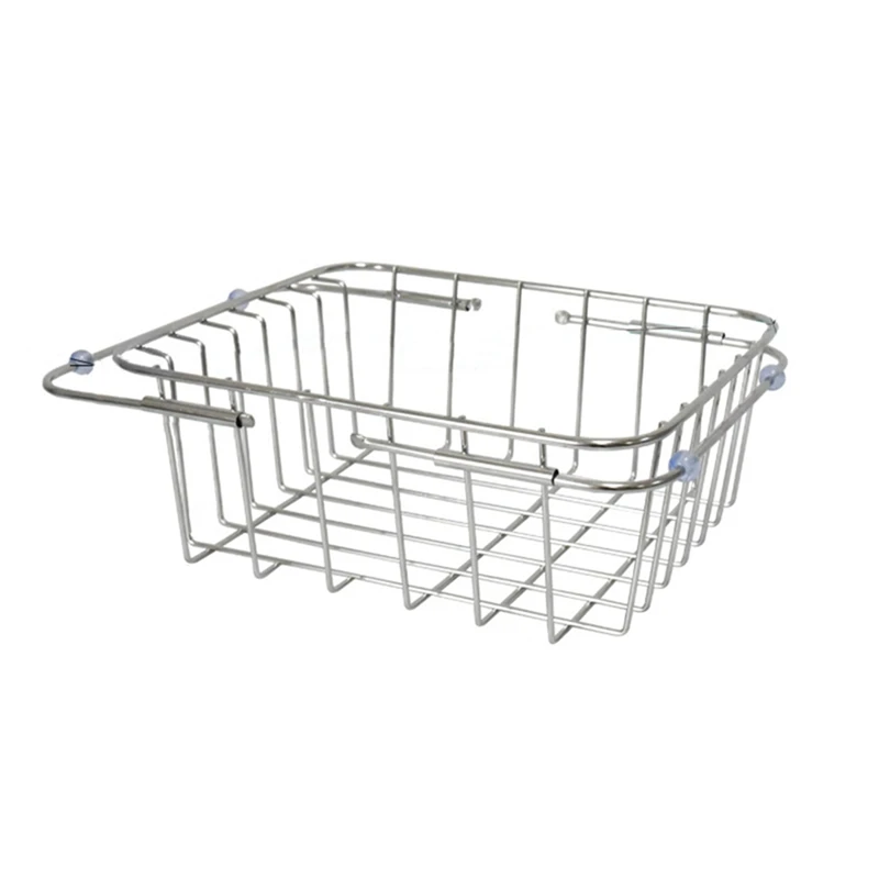 

Multifunctional Stainless Steel Sink Draining Racks Holders Retractable Dish Drainer Rack Vegetables Basket Kitchen Storage Box