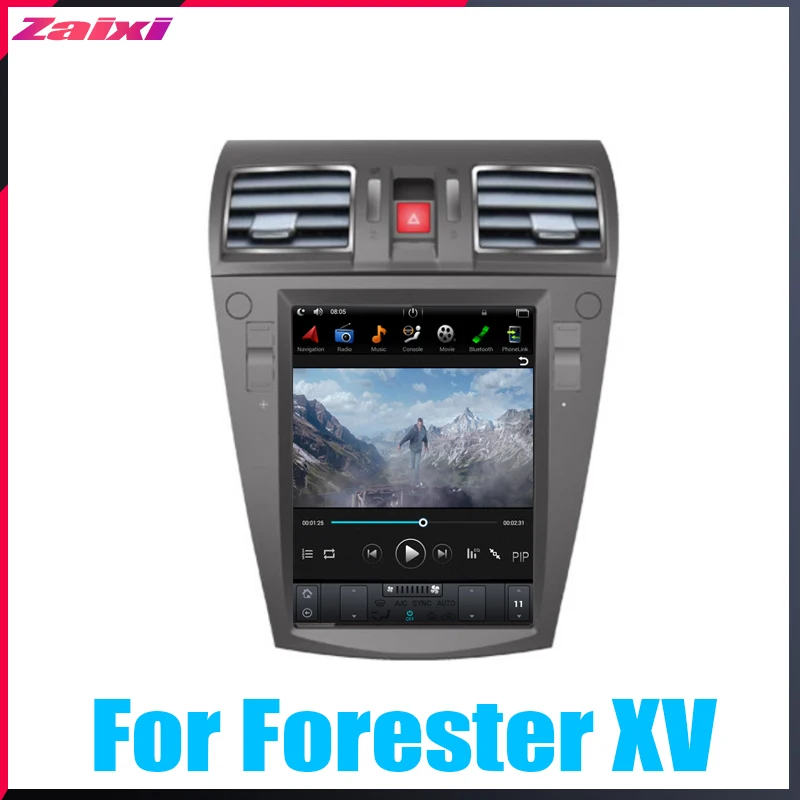 ZaiXi 10,4 дюймов Большой автомобильный сенсорный экран в стиле Tesla экран вертикальный экран Android автомобильный ПК gps навигация радио для Subaru Forester XV 2012