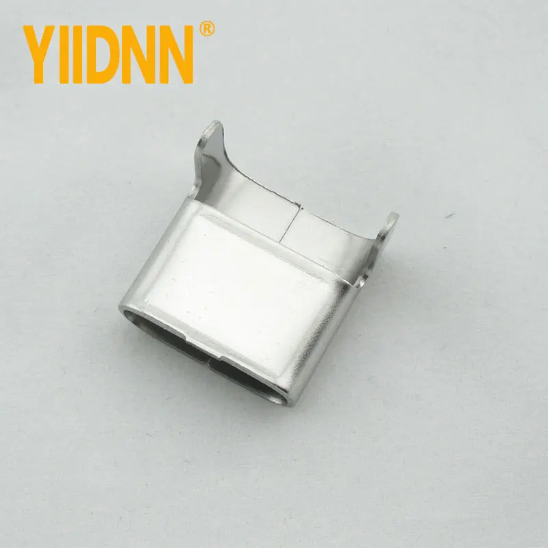 

SUS304 L Style Stainless Steel Banding Clips,1/2"width,100 per bag Silver Tone