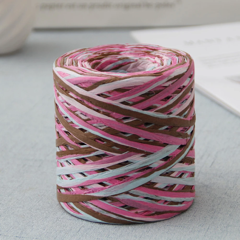 200 м Сделай Сам бумажная веревка выпечка в подарок коробка лента оберточная рулон