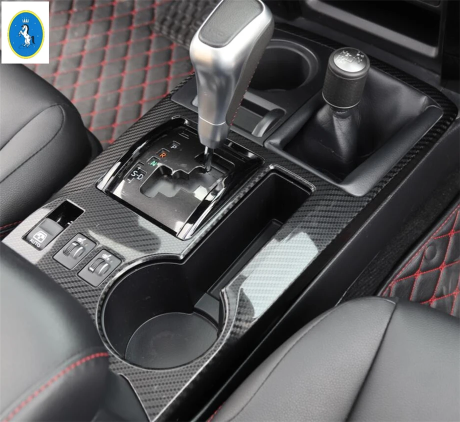 Yimaautotrims авто аксессуары центральной Управление панельная Накладка для коробки передач отделка Подходит для Toyota 4runner 2010- красный ABS углеродного волокна