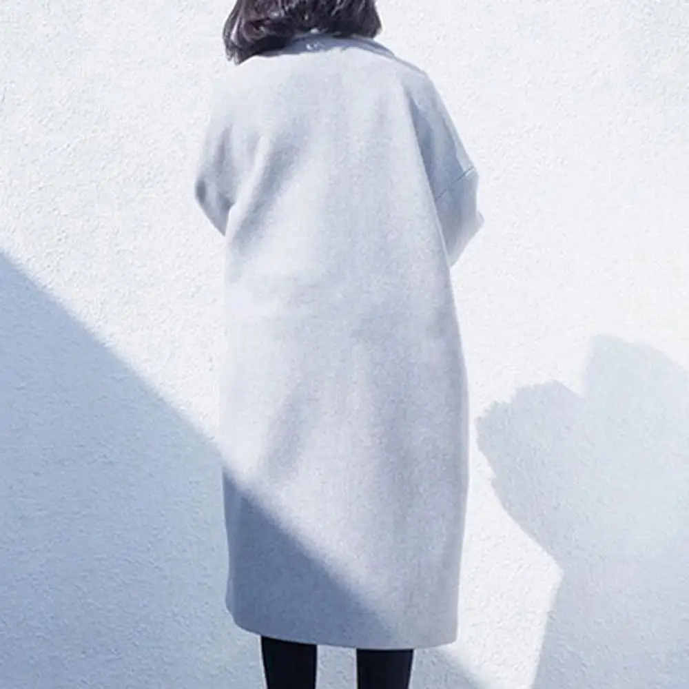 Кашемировое шерстяное Женское пальто, зимнее, размера плюс, модное, офисное, повседневное, одноцветное, длинное, манто, Femme Abrigos Mujer Plaszcze Damskie