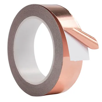 

30mm*4m Conductive Slug Tapes With Single Adhesive Copper Foil Tape EMI Repellent Shield Strip For Guitar SP99