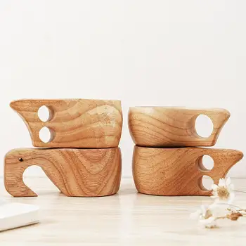 

Chinese Portable Wood Coffee Mug Rubber Wooden Tea Milk Cups Water Drinking Mugs Drinkware Handmade Juice Lemon Teacup Gift
