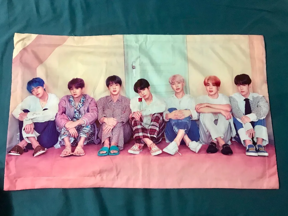 Kpop одеяло Bangtan мальчики из трех частей пододеяльник карта душа альбом периферийные постельные принадлежности покрывало набор