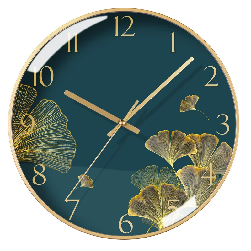 Ultra-Quiet leaf Wall Clock SKY BLUE  