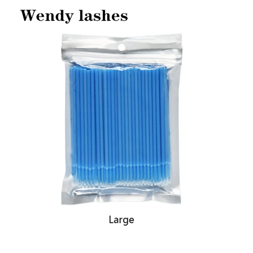 100 pcs Micro Disposable Eyelash Extension Clean Brush Individual Mascara Brush Eyelash Glue Cleaning Stick Makeup Tools