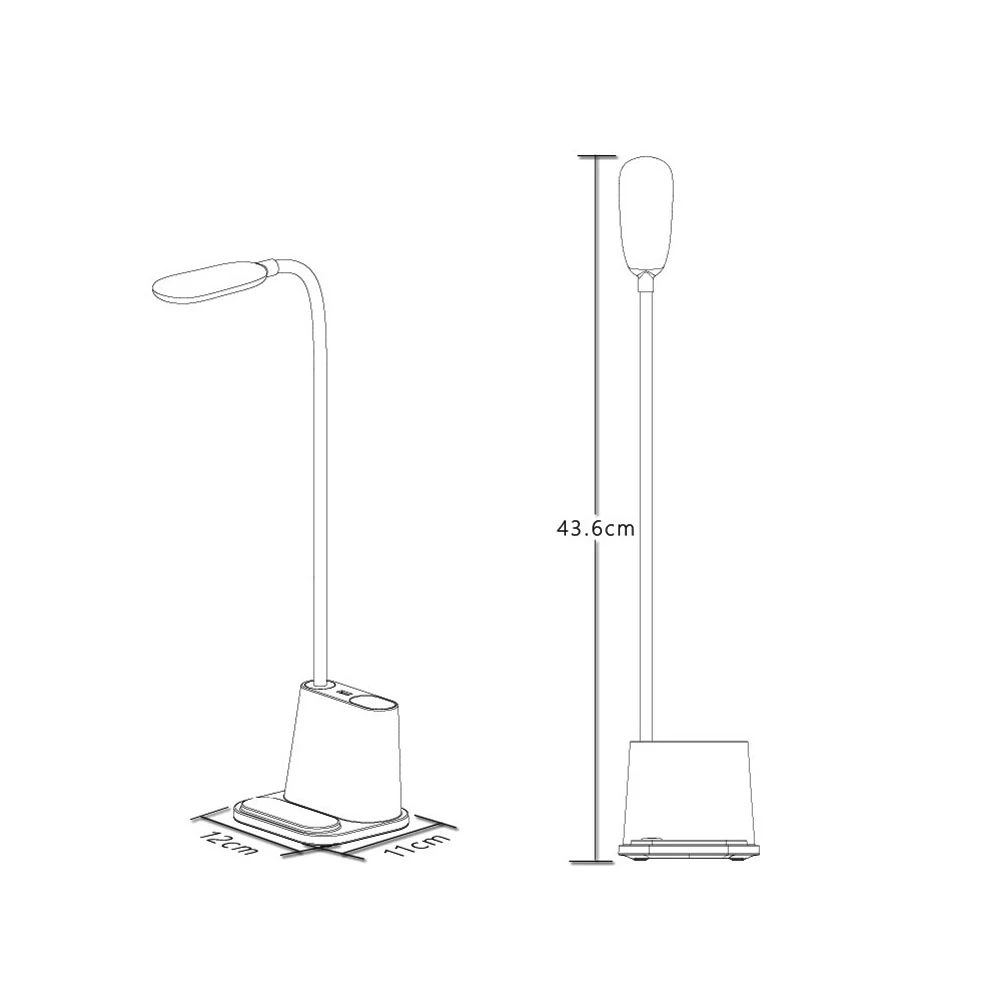 Многофункциональный светодиодный Настольный светильник al, перезаряжаемый, креативный, для защиты глаз, многофункциональный, для чтения, для зарядки мобильного телефона