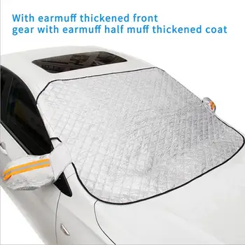 

Magnetic Car Windshield Winter Ice Snow Frost Cover Guard Sun Shadow Protector Thickened Winter Snow Gear With Earmuffs