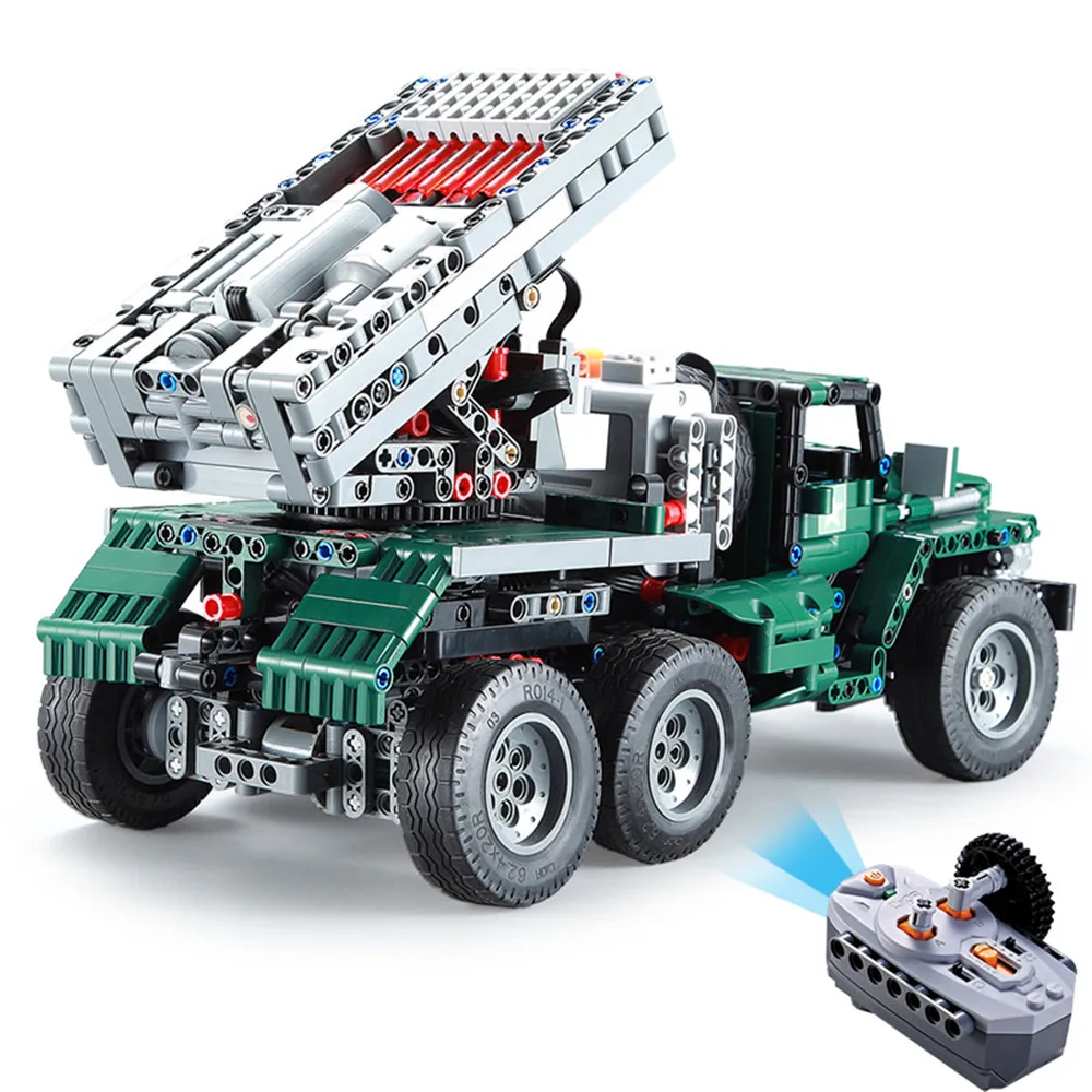 CaDA C61001 C61002 1/20 2,4G DIY строительный блок BM21 ракетная установка RC автомобиль M1A2 танк без батареи