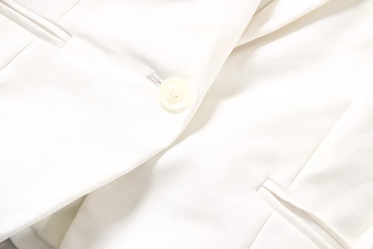 728tj сплошной цвет одна пуговица Slim Fit женский короткий маленький костюм пальто с длинным рукавом костюм