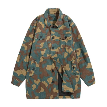 

Mens Military Style Trench Coat Spring Hoodies Large Lapel Coat Men Streetwear Men's Jacket Big Tall Military Overcoat II50FY