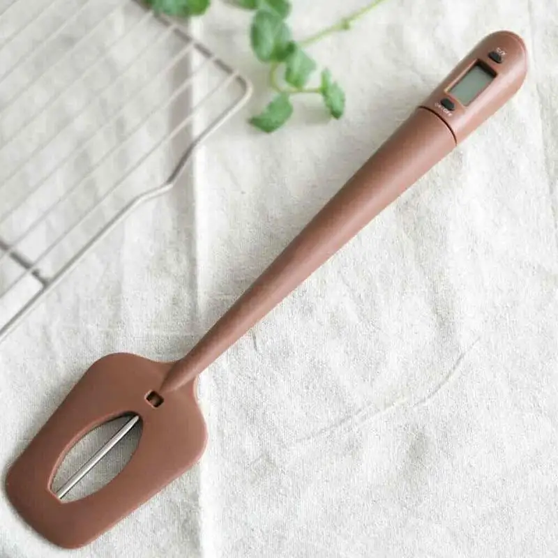  Silicone Scraper Thermometer Digital Spatula Cooking Thermometer With Lcd Display Candy Chocolate T