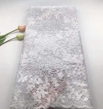 

High Quality French Net Lace Fabric With Sequins Tulle Lace Fabric For Wedding 5 yards/lot